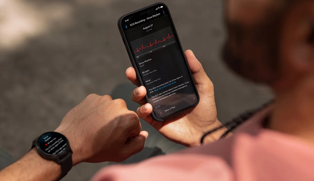 Запись ЭКГ на часах Garmin