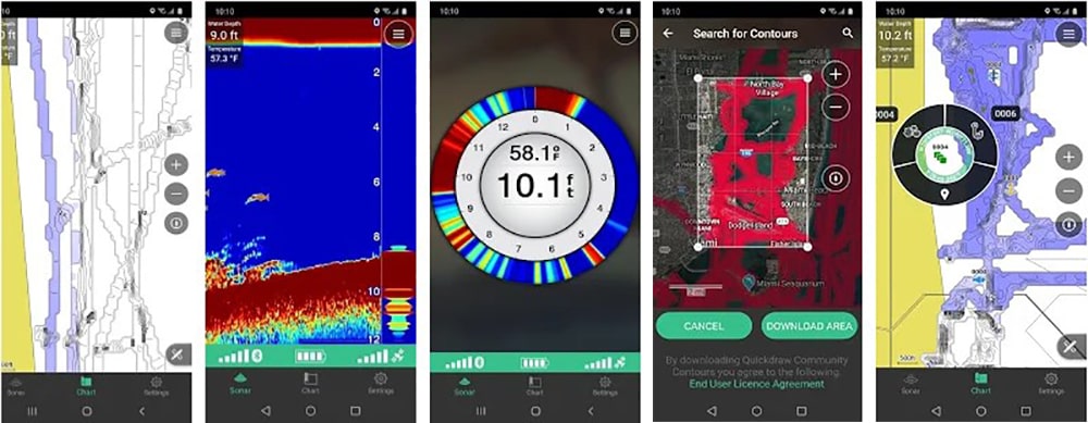Изображения на экране смартфона в приложении Garmin STRIKER ™ Cast Изображения на экране смартфона в приложении Garmin STRIKER ™ Cast