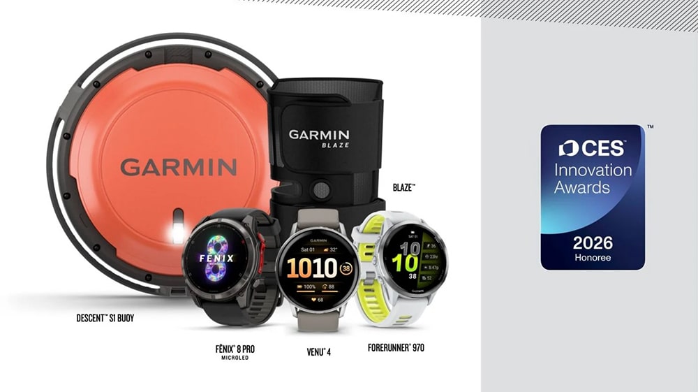 Garmin получила пять наград CES 2026 Innovation Awards