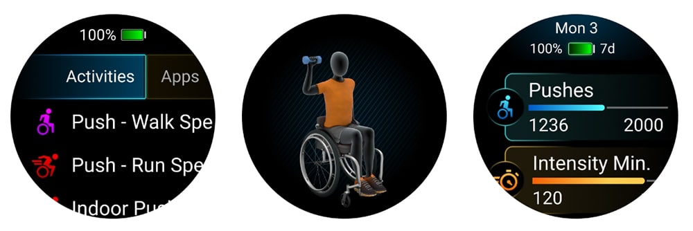 Тренировки на инвалидных колясках с умными часами Garmin 1