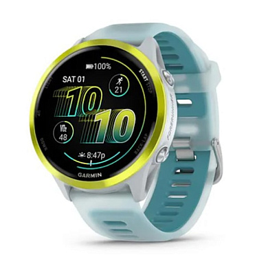 Forerunner 570 - 47 мм Amp желтый алюминий с полупрозрачным бело/бирюзовым ремешком