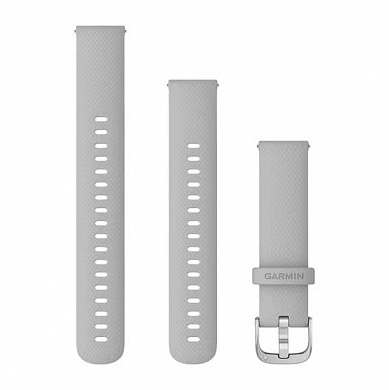 Сменные ремешки для Vivoactive 4S / Vivomove 3S / Venu 2s (18 мм) мистический серый с серебряной фурнитурой