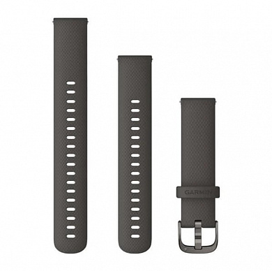 Сменные ремешки для Vivoactive 4S / Vivomove 3S / Venu 2s (18 мм) графит с фурнитурой из сланца