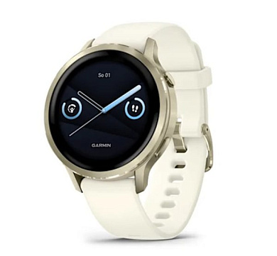 Venu 4 41 мм лунное золото с силиконовым ремешком цвета кости Venu 4 41 мм лунное золото с силиконовым ремешком цвета кости