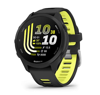 Forerunner 170 черный с черно-желтым силиконовым ремешком