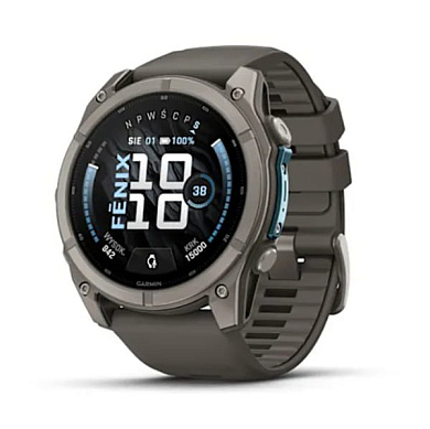 Fenix 9 - 51 мм титановый с силиконовым ремешком цвета гальки