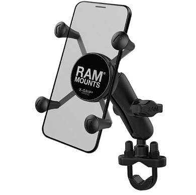 Mото крепление RAM X-Grip для смартфонов RAM-B-149Z-UN7U на руль 13-32 мм, муфта 95 мм, шары 25 мм