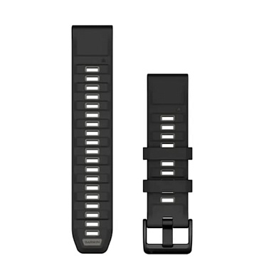 Сменные ремешки QuickFit 22 мм черный/серый силикон
