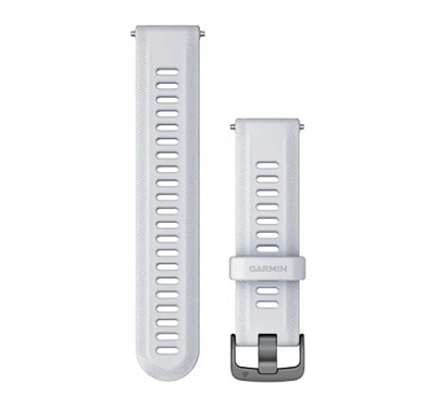 Ремешки для часов Forerunner 955 / 965 (22 мм) белый камень с фурнитурой цвета шифера