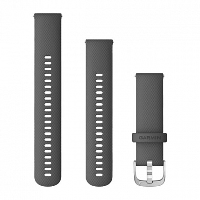 Сменные ремешки vivoactive 4 (20 мм) Shadow Grey силиконовый 