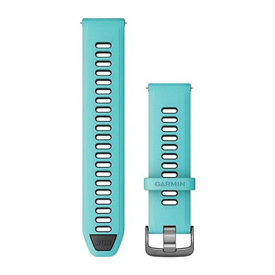 Сменные ремешки Quick Release для Forerunner 265 (22 мм) аква/черный с грифельной фурнитурой